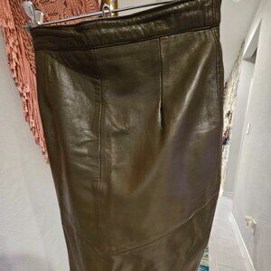 Vintage Firenze Leather Skirt